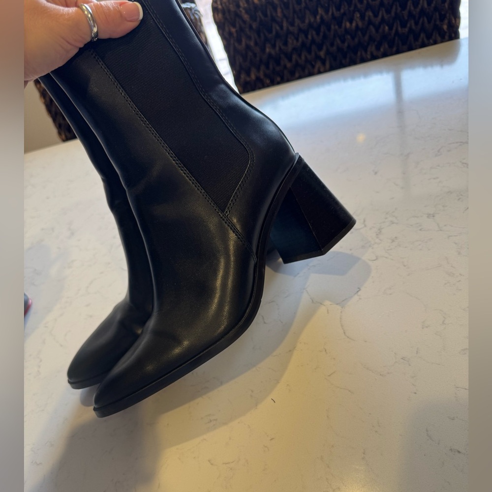 Zara Black Heeled Boots